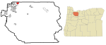 Clackamas County Oregon Incorporated and Unincorporated areas Happy Valley Highlighted